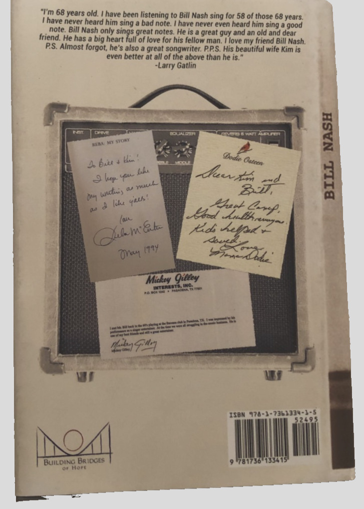 Signed Inscribed Bill Nash Saint Sinner Singer First Edition 2020 Hardback