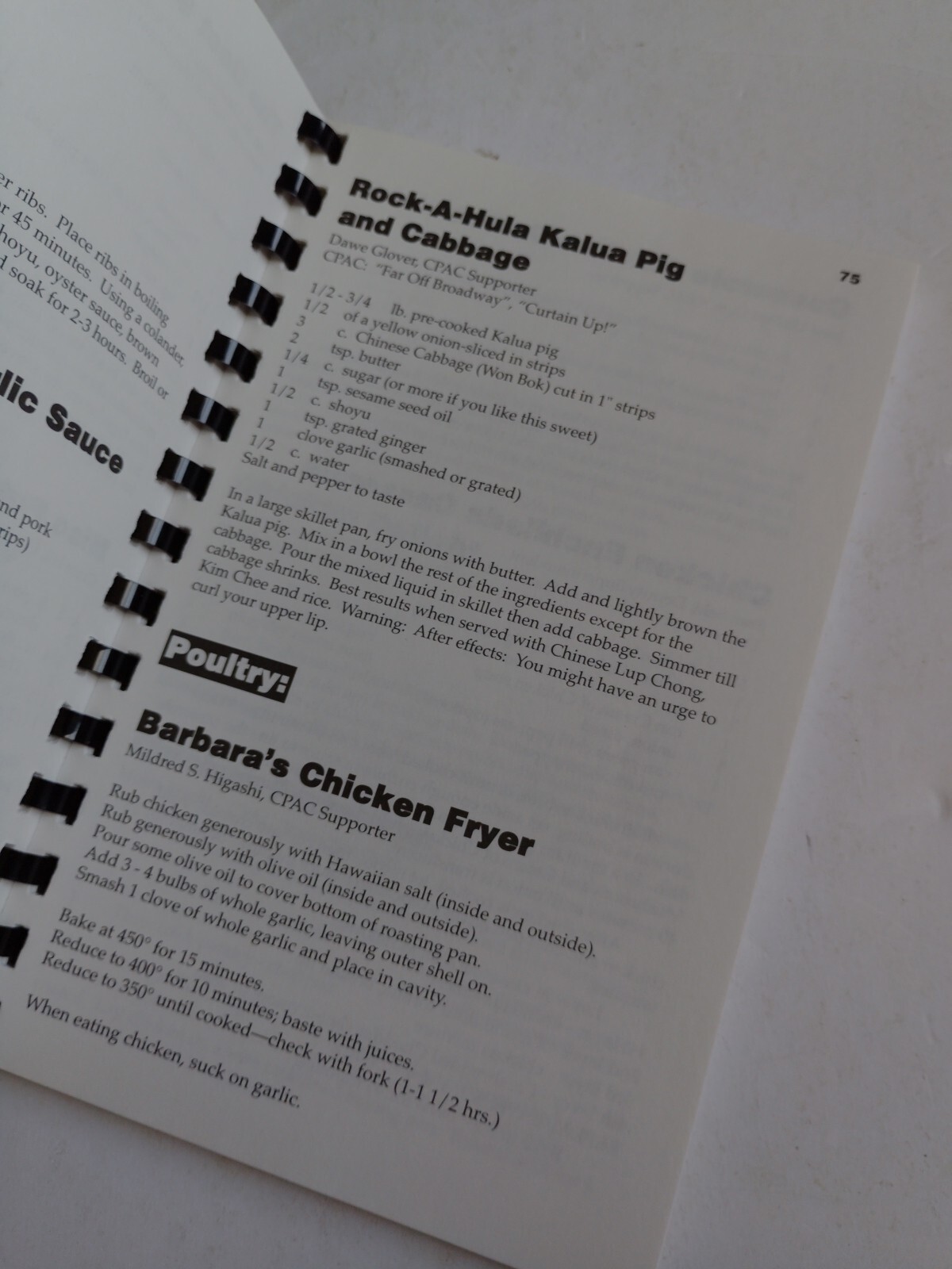 Hawaii Castle Performing Arts Center friends & Celebrities Cookbook ll