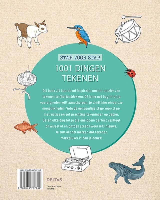 LISE HERZOG 1001 dingen tekenen: Planten, dieren, voorwerpen, gebouw (Paperback)