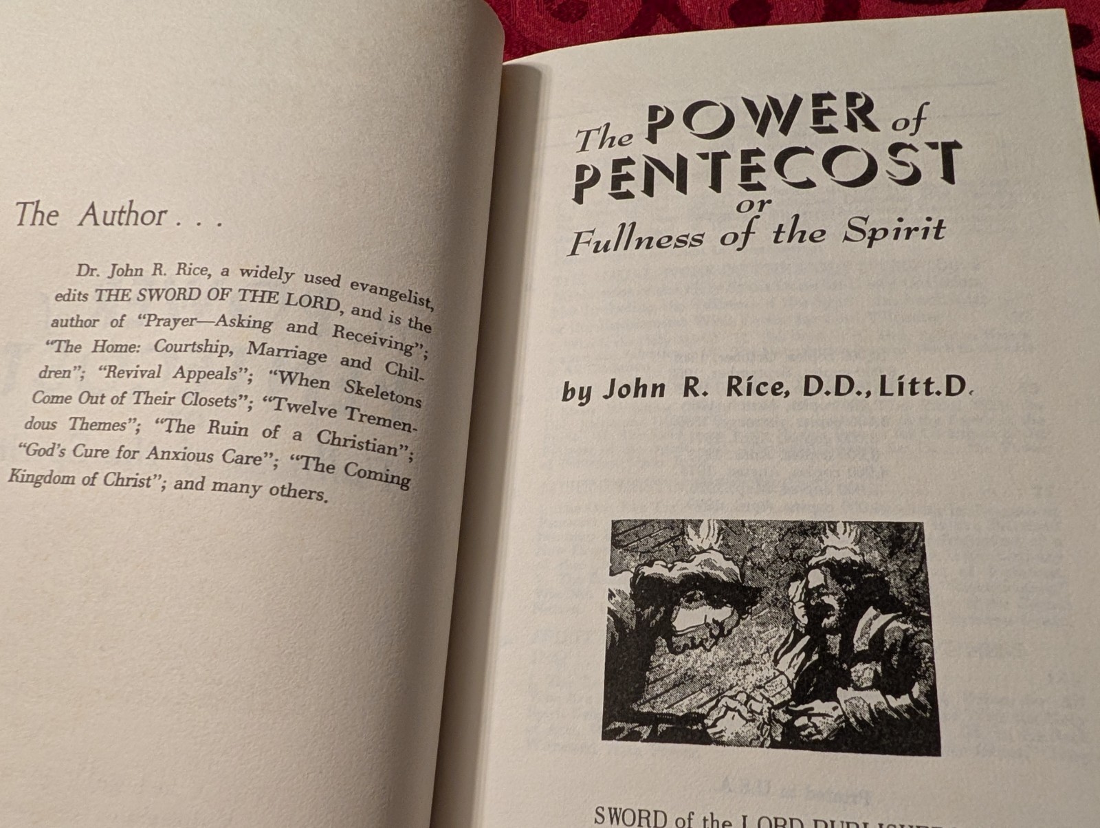 THE POWER OF PENTECOST By John R. Rice – Hardcover & Dust Jacket