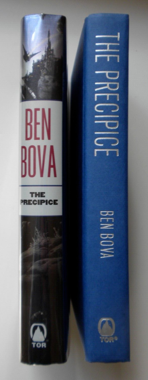 *SIGNED* BEN BOVA high grade 2001 collectible hardcover THE PRECIPICE 349 pages