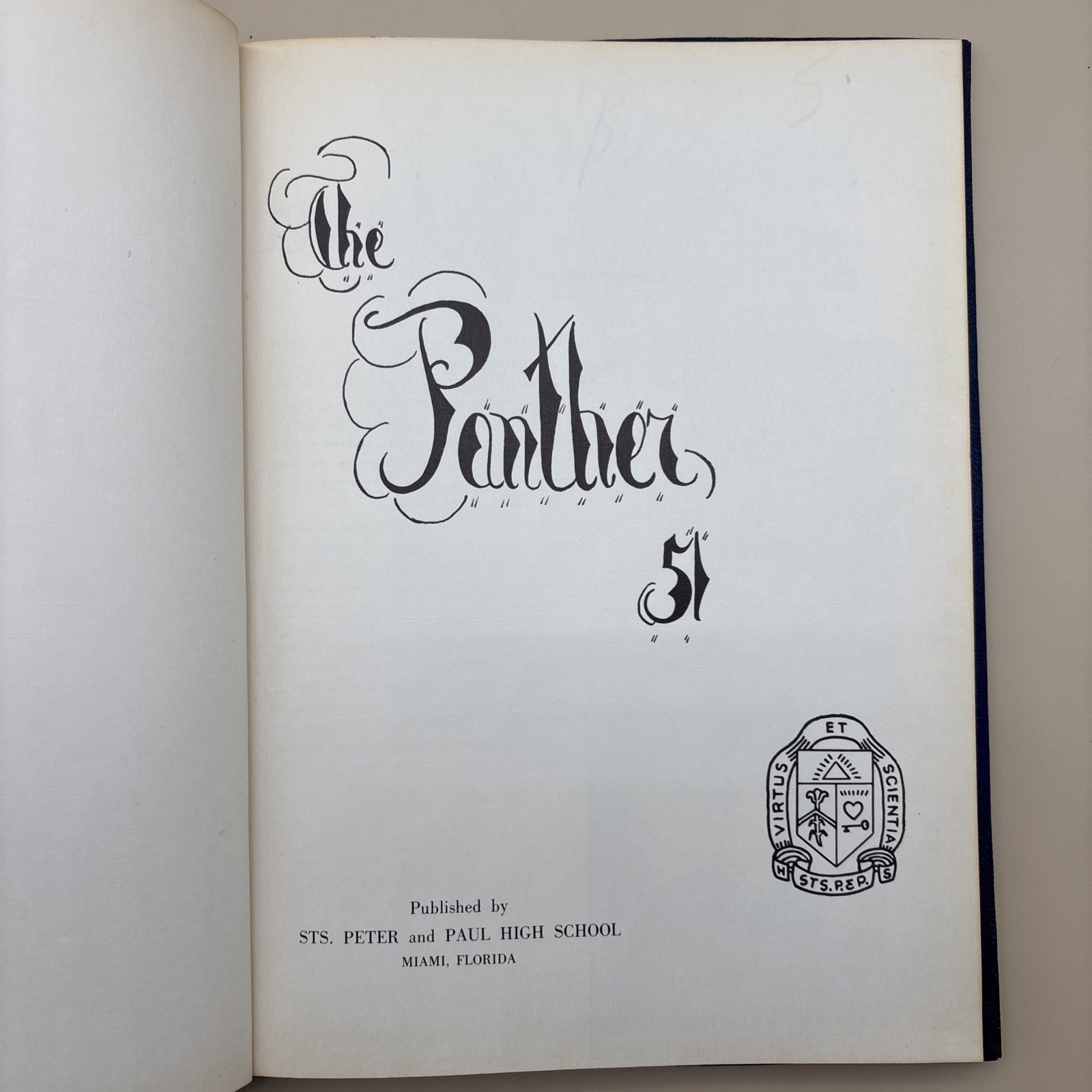 The Panther 51′ Sts. Peter and Paul High School Yearbook Senior Memories History