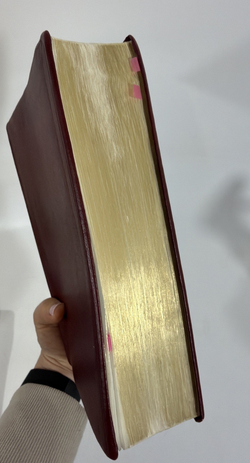 NASB Holy Bible Giant Print Burgundy Leathertex 2002 Foundation Publications
