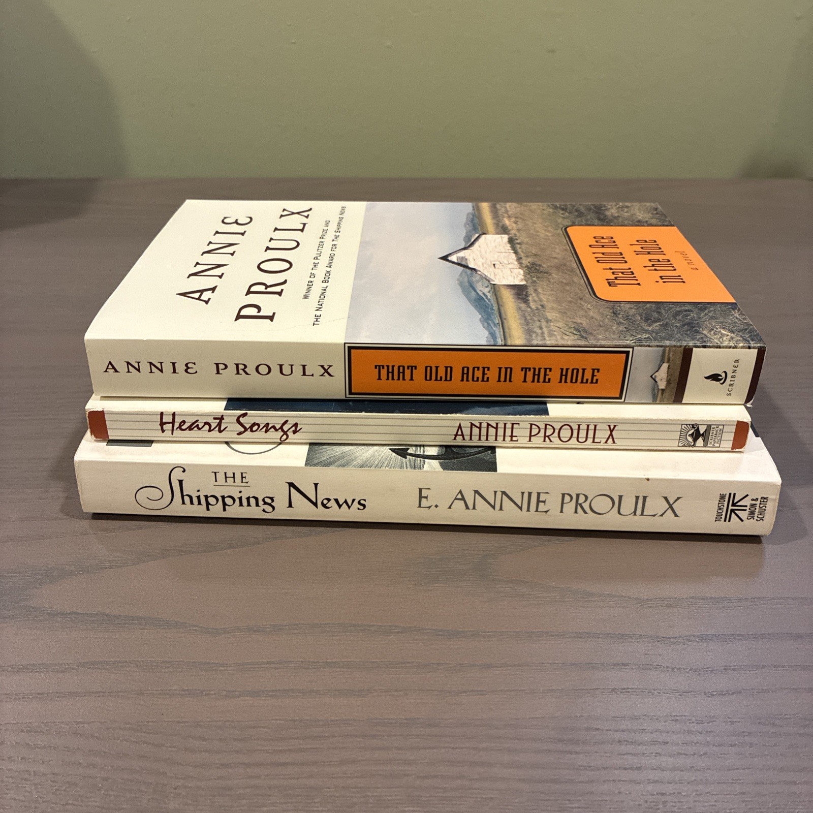 Annie Proulx 3 Paperback Lot Shipping News That Old Ace In The Hole Heart Songs