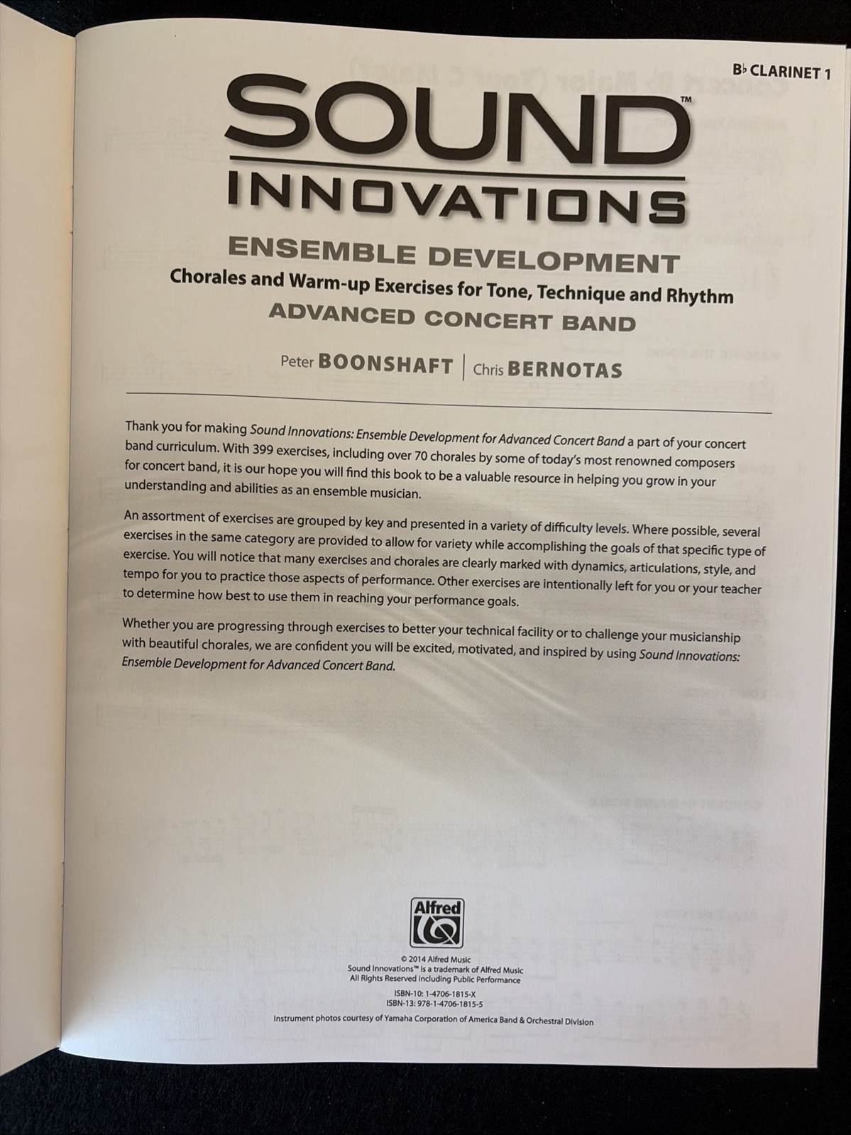 Sound Innovations Ensemble Development Advanced Concert Band Clarinet 1 Lot of 5