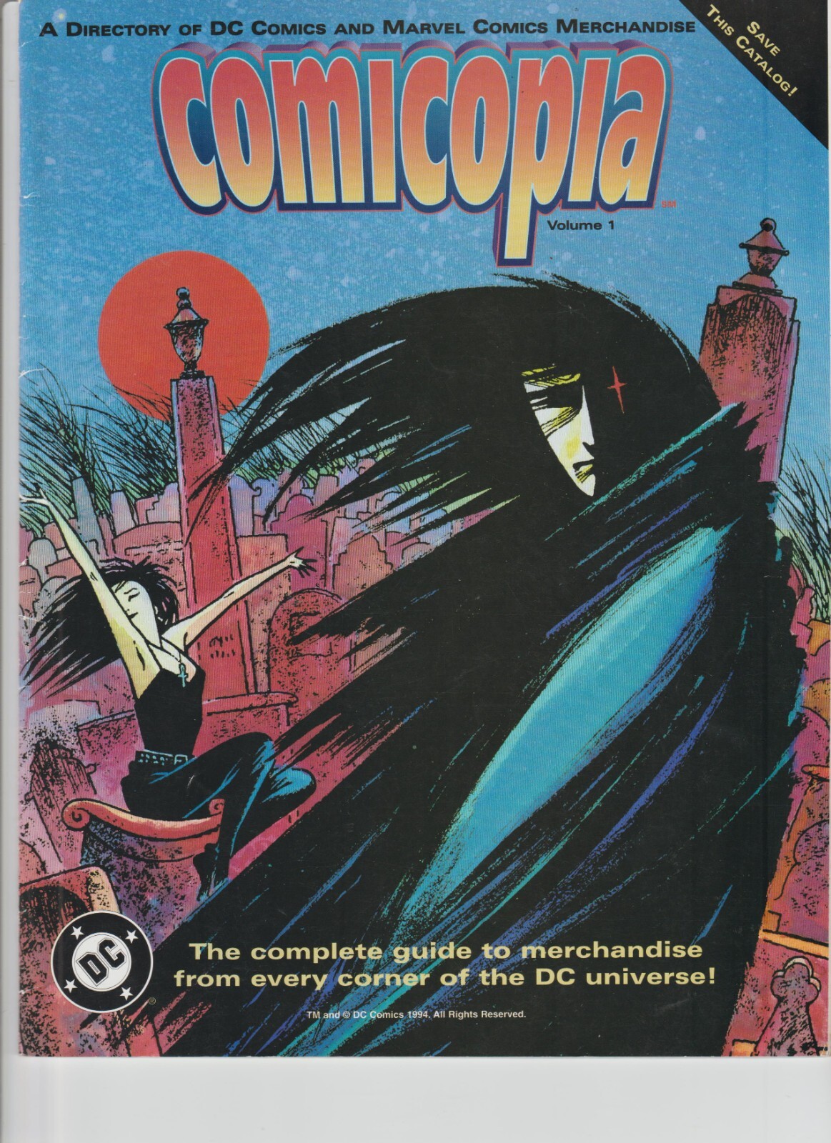 COMICOPIA #1 COMIC MAGAZINE 1994 SANDMAN DEATH GAIMAN X-MEN DC & MARVEL CATALOG