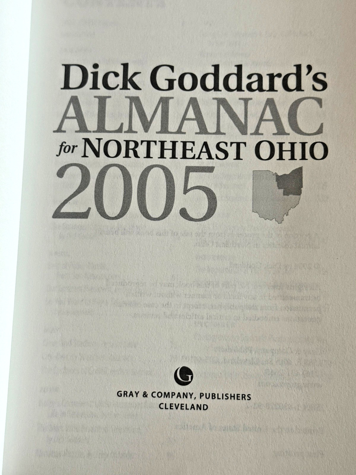 Signed Dick Goddard’s Almanac 2005 Northeast Ohio Weather Facts Essay Humor FOX8