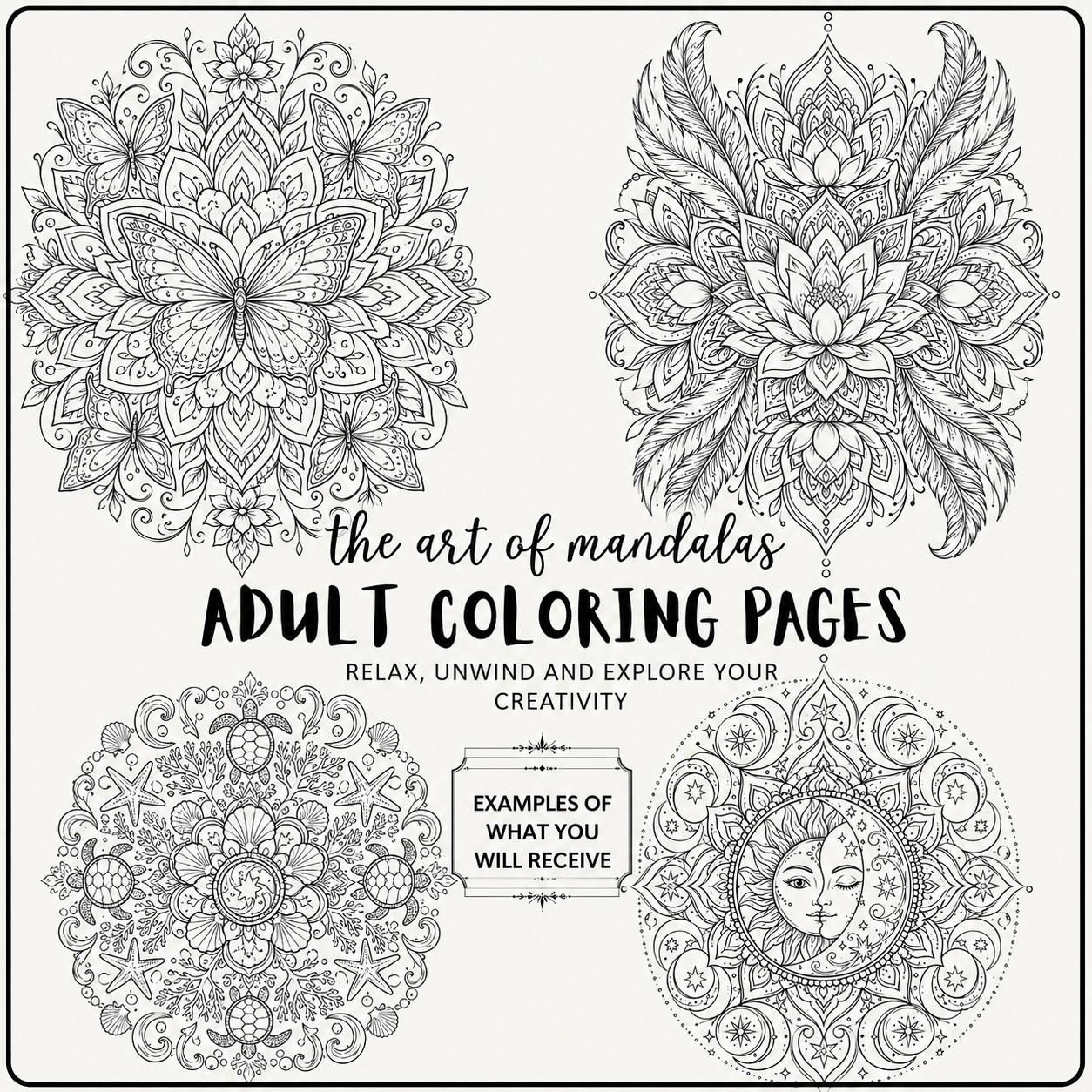 DIGITAL CONTENT- 2025 Merrick Adult Mandala 10 Page Activity Book – PRINTABLE