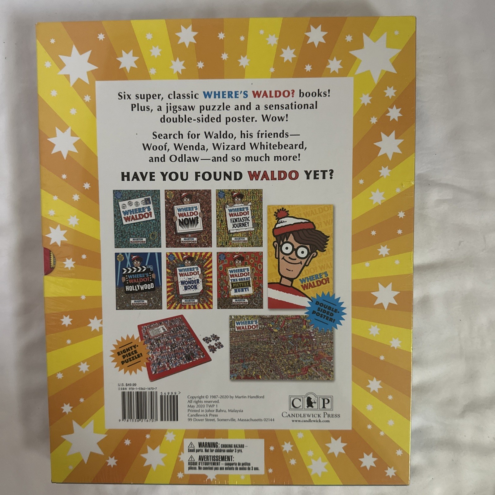 WHERE’S WALDO? THE SUPER SIX! Martin Handford 6 Books, Poster, 80 Pc Puzzle NEW