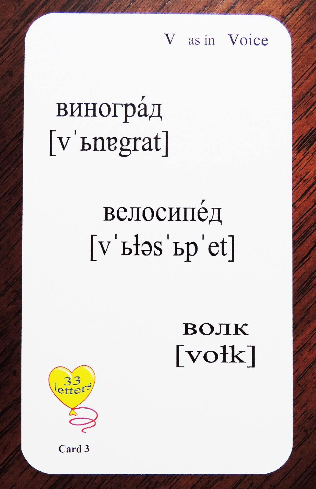 Russian Alphabet for Kids Learning Letters and Pronunciation Flash Cards Set 1