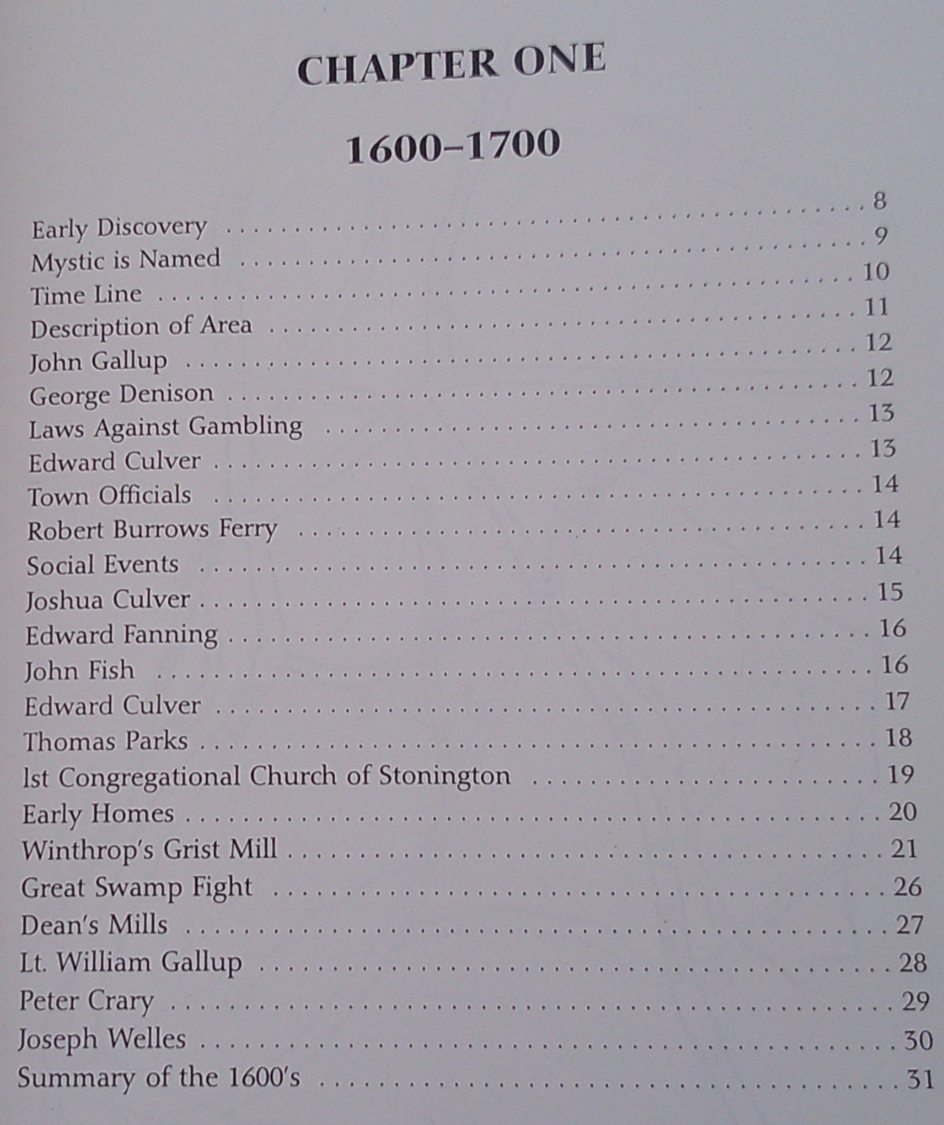 A History of Old Mystic, Groton, Connecticut, 1600 – 1999