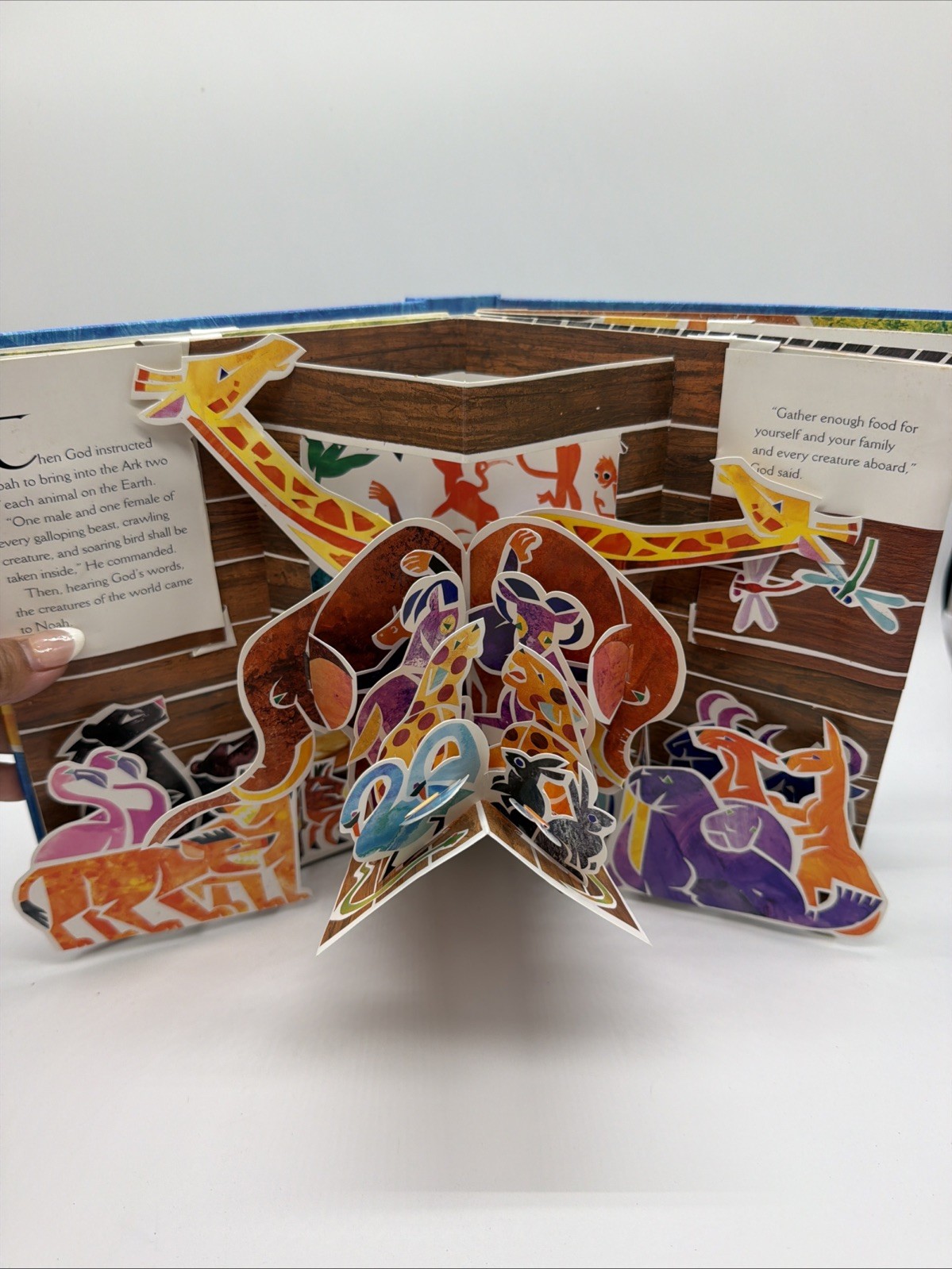 The Ark Pop Up Book by Matthew Reinhart, Animals Bible Story Good Condition A7