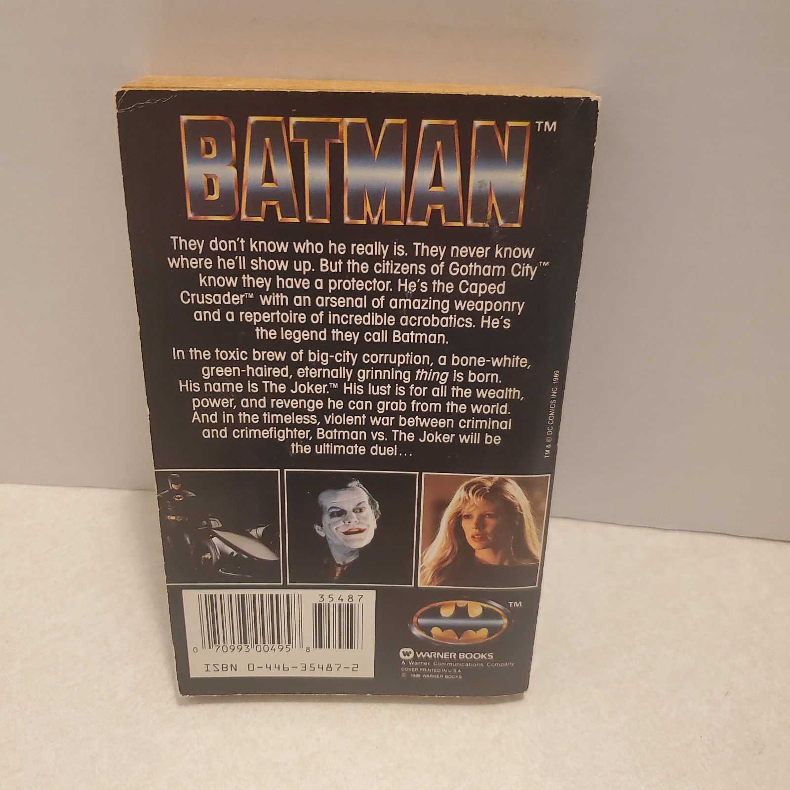 Batman by Craig Shaw Gardner Novelization (Warner Books, 1989) VTG Movie Tie-in