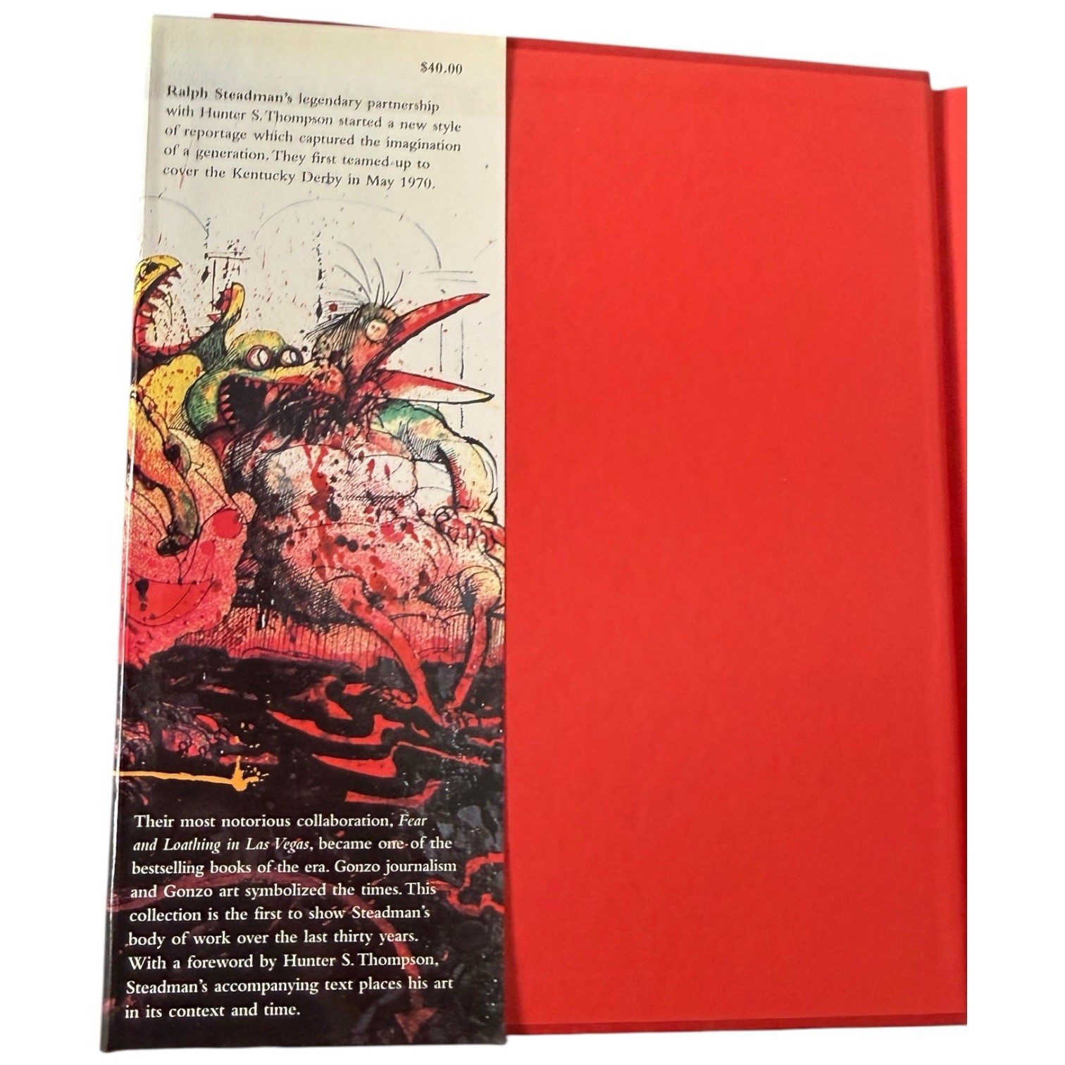 Signed Book Gonzo The Art by Ralph Steadman 1998 Hardcover HCDJ
