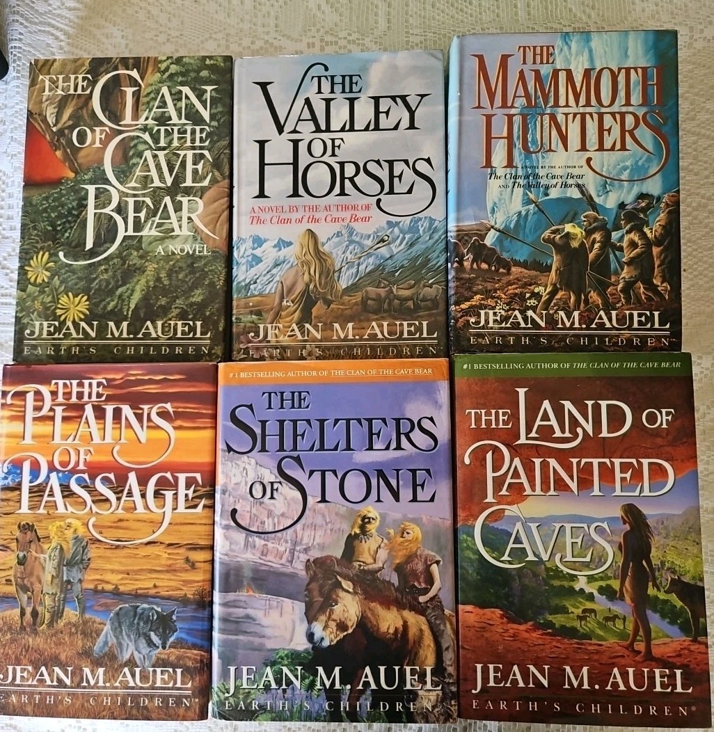 Lot 6~Earth’s Children Series~The Clan of the Cave Bear~Jean Auel ~Full Size Har