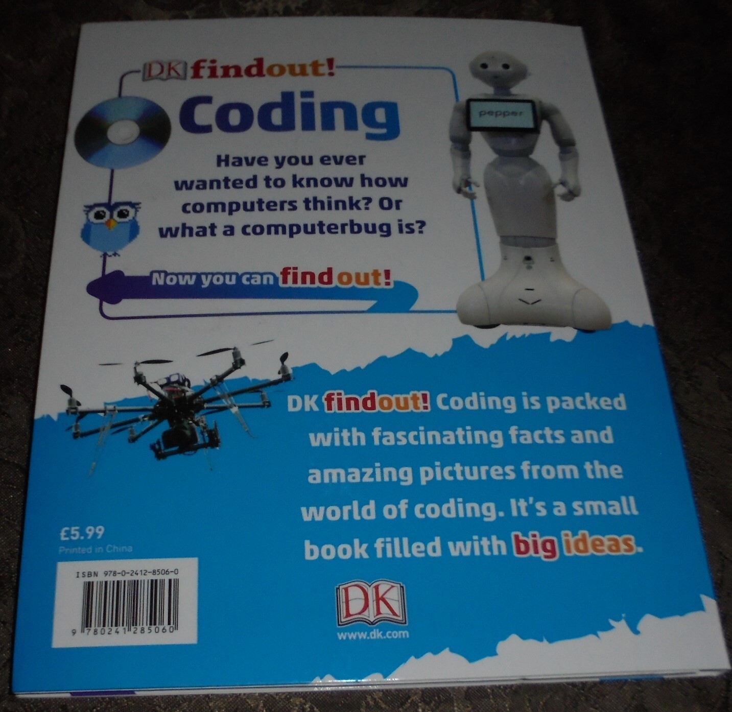 DK FINDOUT! CODING BOOK BY JAMES FLOYD KELLY 18CM X 24CM (2017)