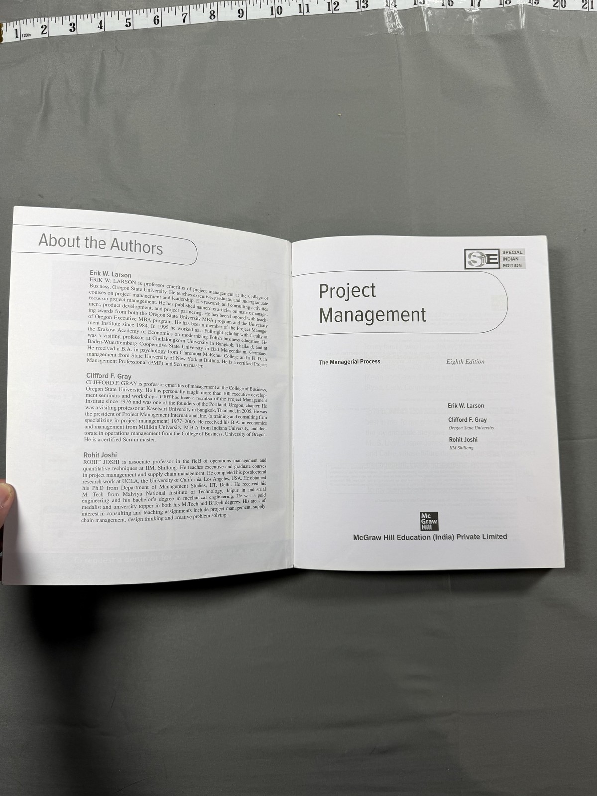 Project Management Managerial Process Larson Gray 8e Riva White Softcover Book