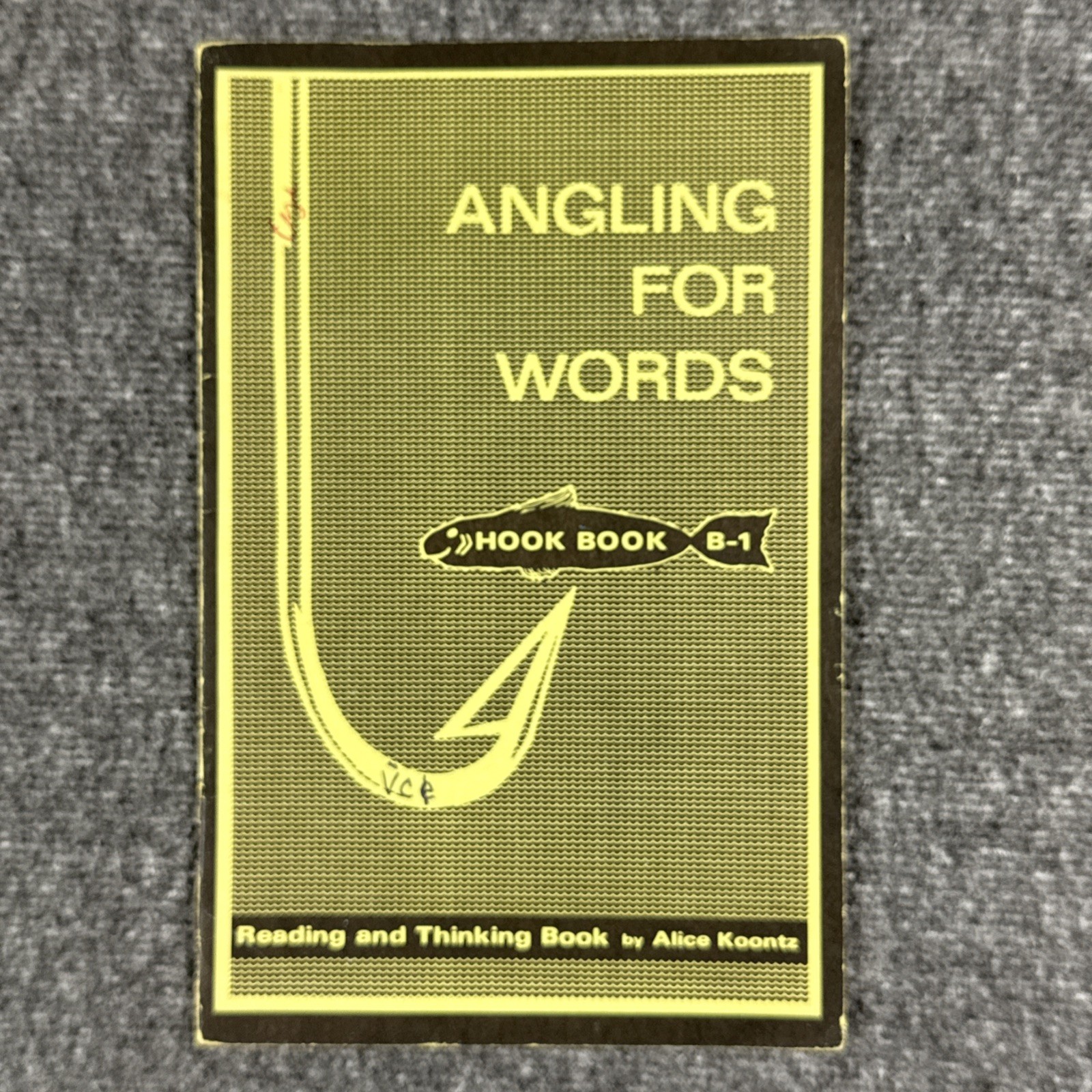Angling For Words Hook Book B-1 by Alice Koontz, Vintage 1986, Rare HTF