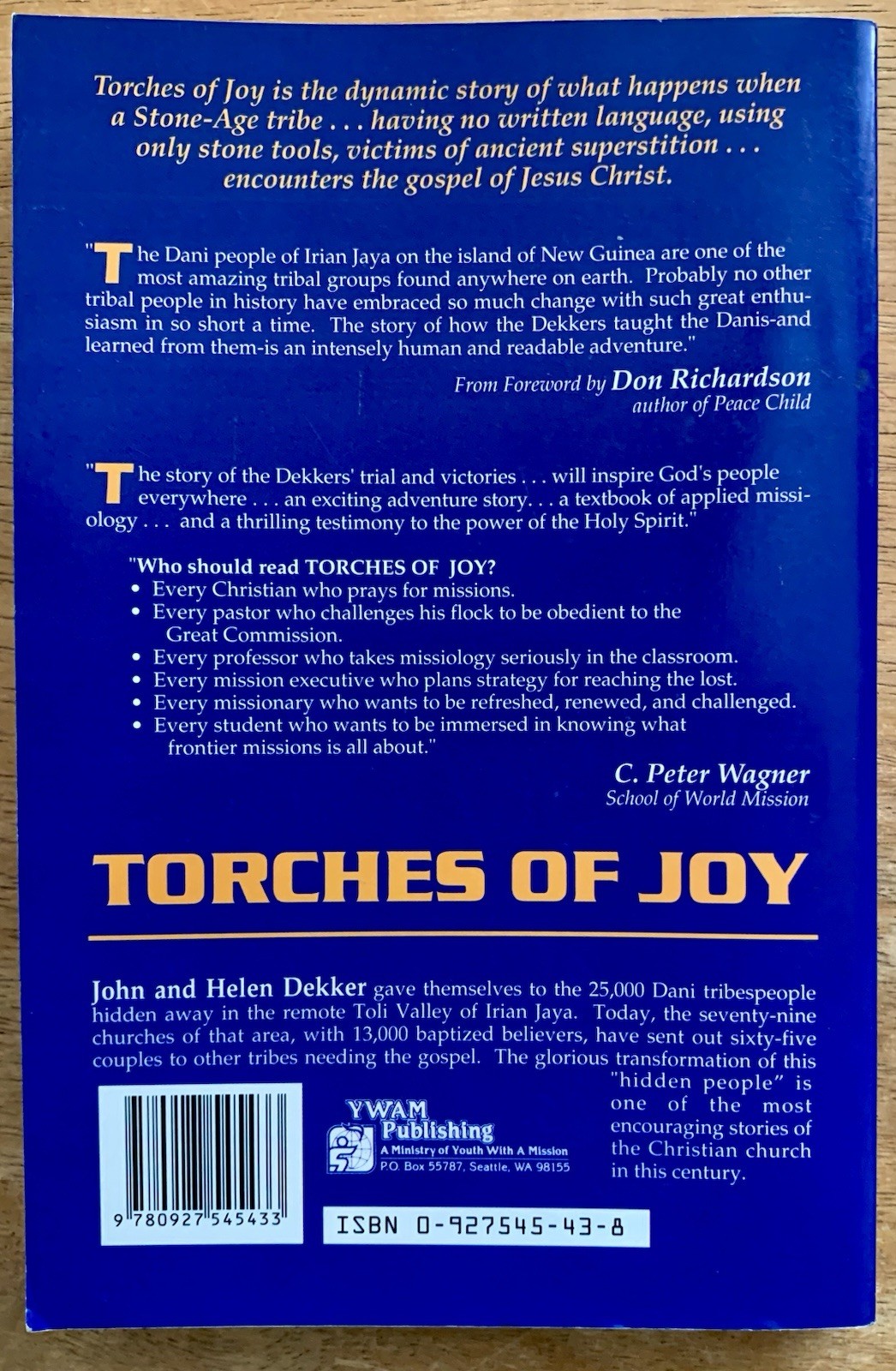 Lot Of 4 YWAM books: Against Odds, Walking Miracle, Torches of Joy, Bird on Head
