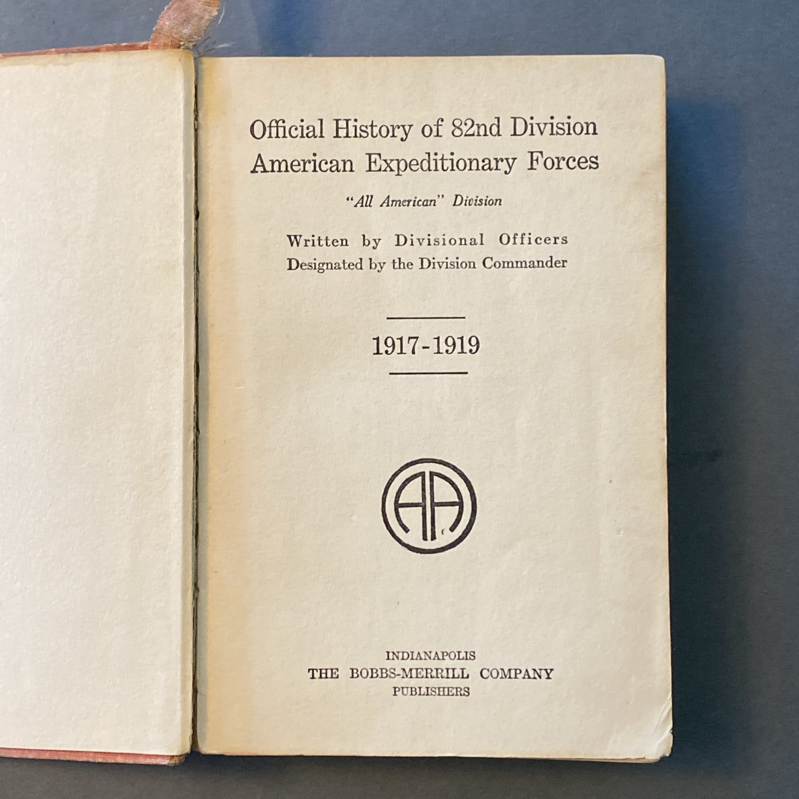 Official History of the 82nd Division AEF 1917-1919 Book WW1 Antique