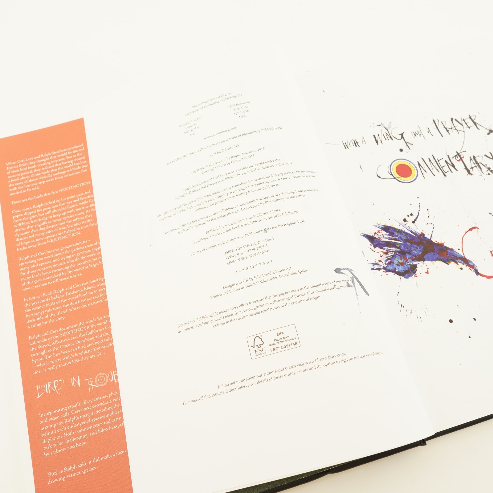 Ralph Steadman Nextinction Ceri Levy Signed Wing and Prayer Commentary