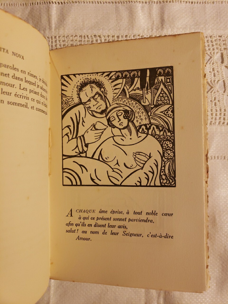 Vita Nova by Dante Alighieri French Book 1924 Deco Illustrations By GIO COLUCCI