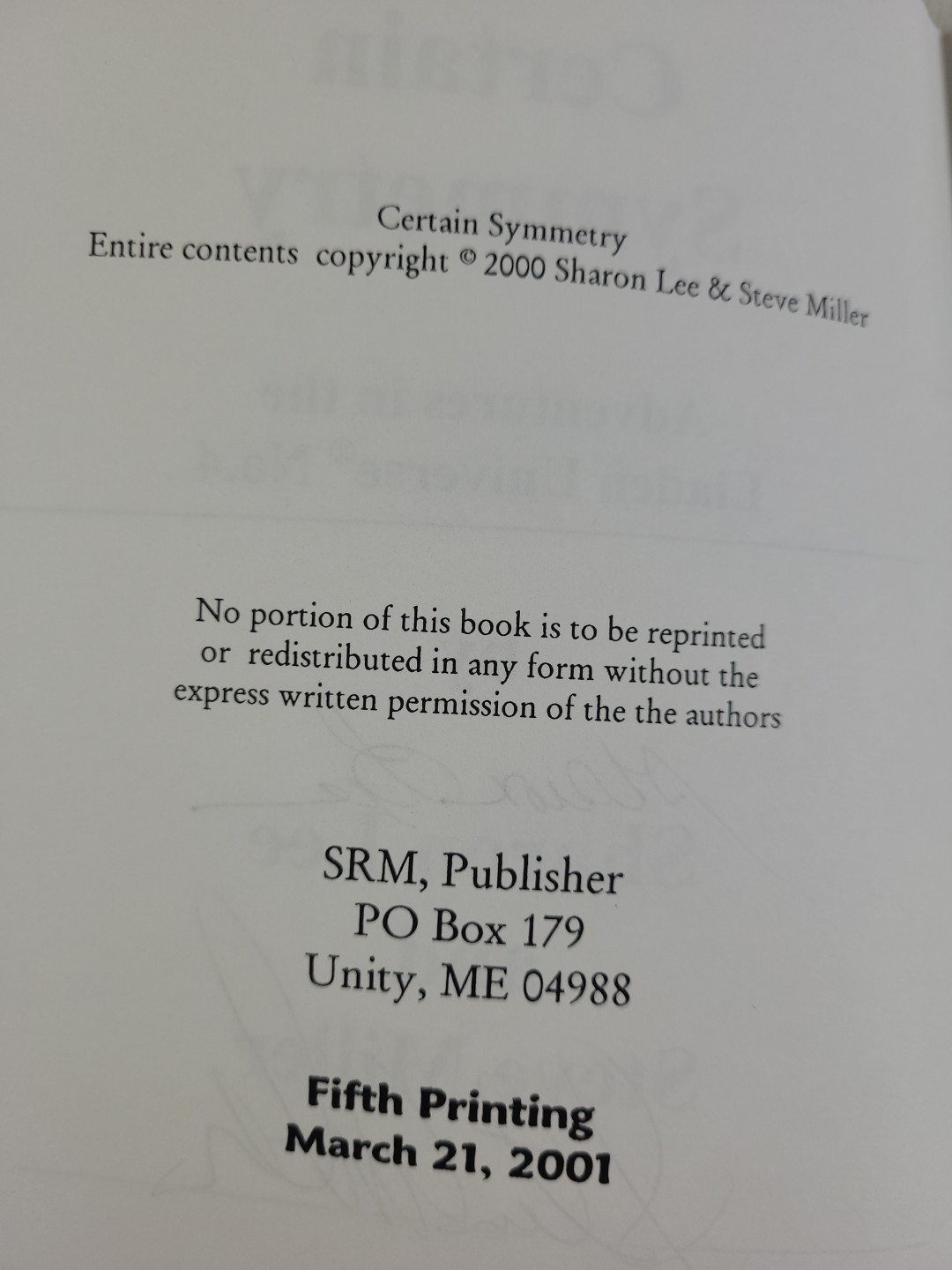 *SIGNED* Lot 6 Liaden Universe Chapbooks Sharon Lee Steve Miller 1-4 6 7 Sci-Fi