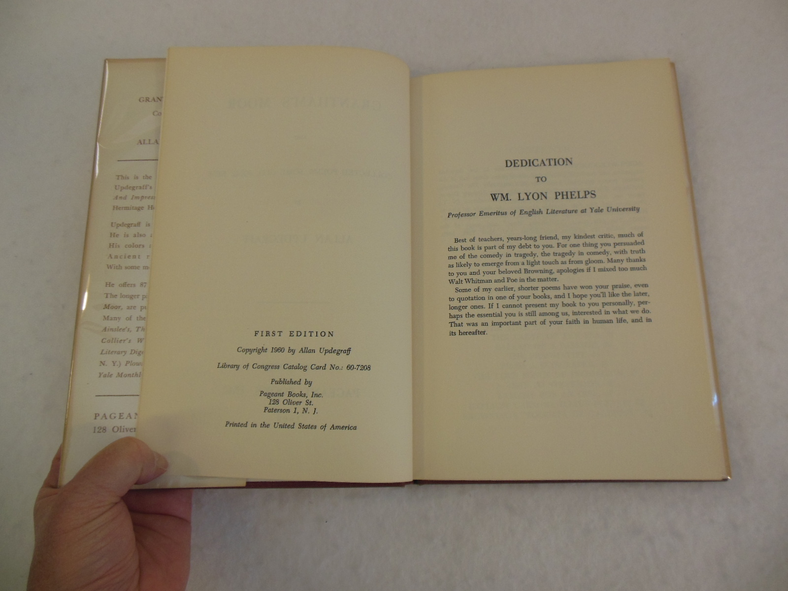 Allan Updegraff GRANTHAM’S MOOR Pageant Books First Edition 1960 HC/DJ