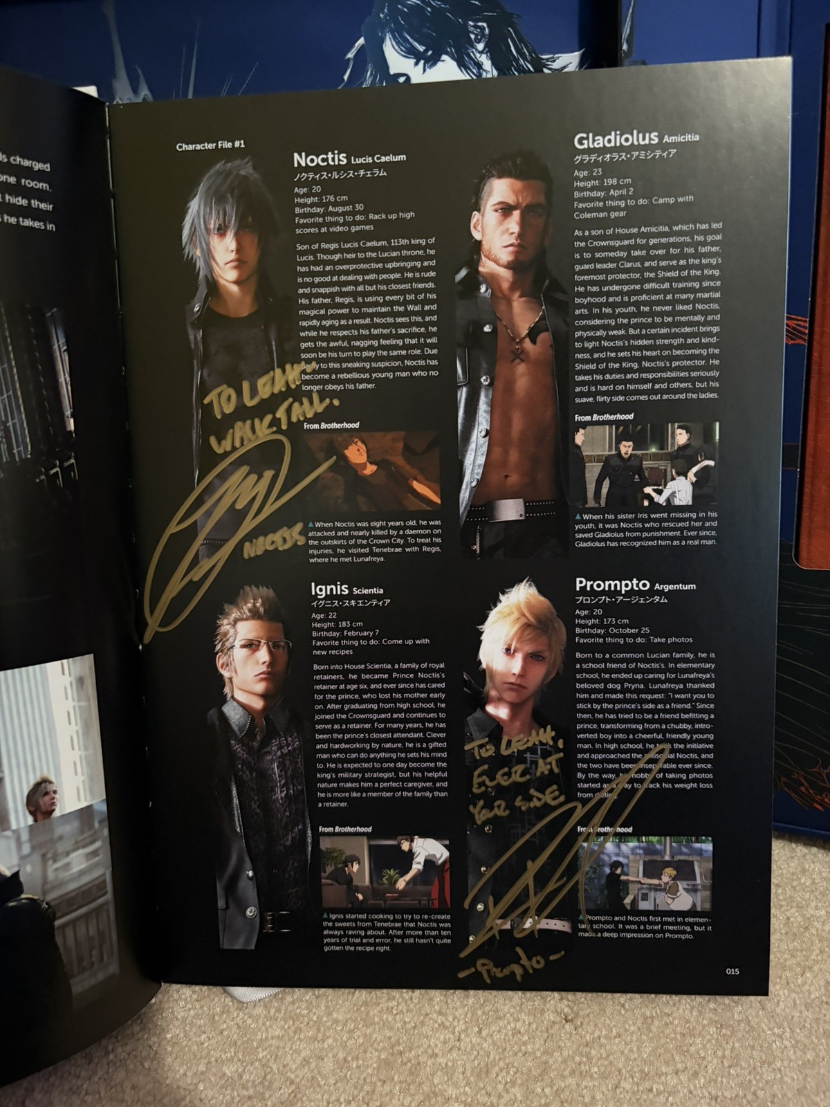 Final Fantasy XV Official Works Limited Edition Signed by 2 Eng VAs *Read Desc*