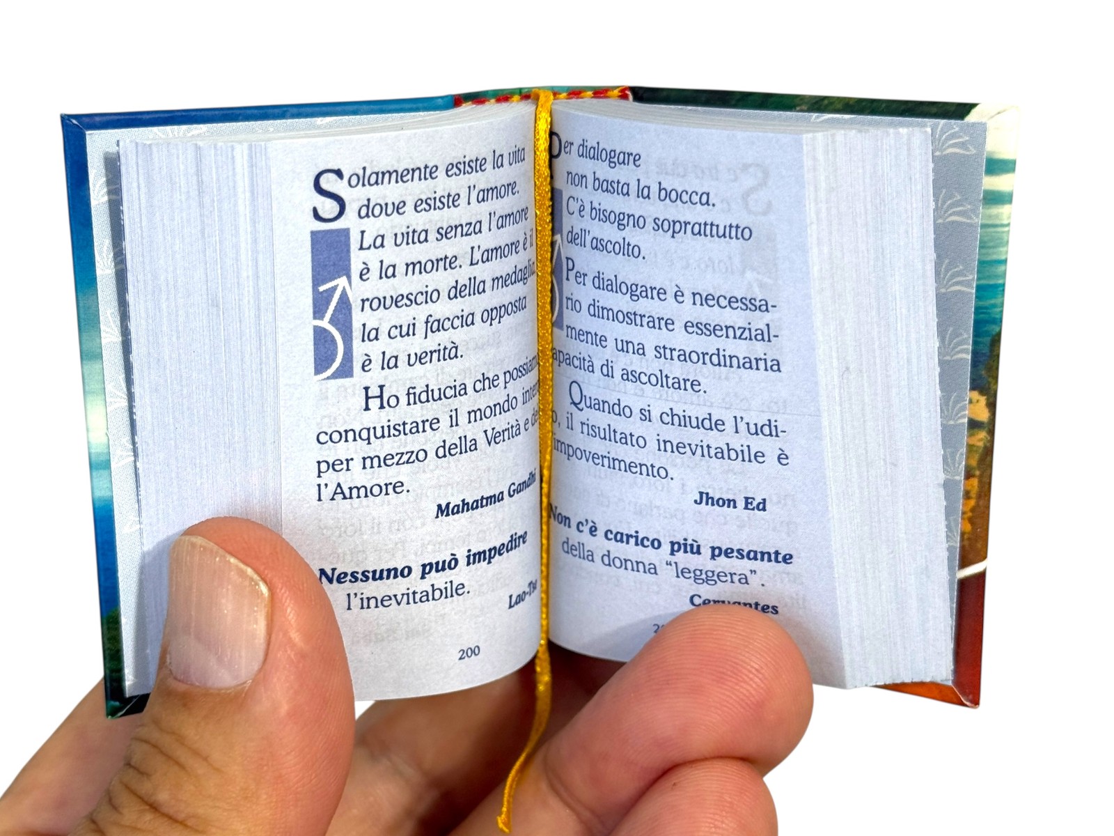 Messaggi per L’uomo mini book hardcover 430p hundreds of thoughts famous figures