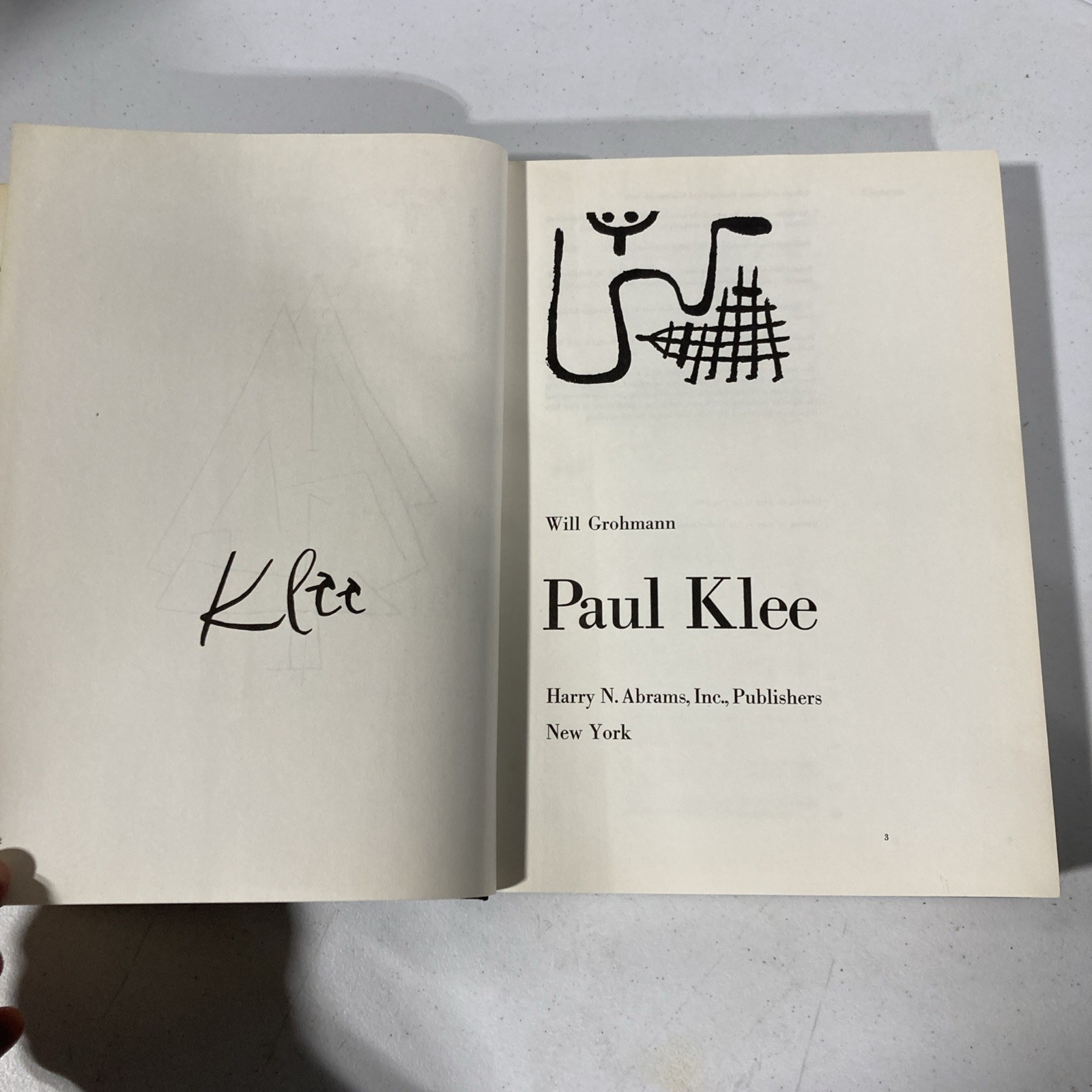 Paul Klee by Will Grohmann (Hardcover + Dust Jacket) Color Pictorial Abrams