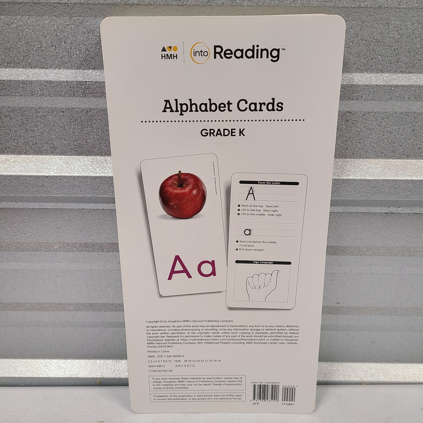 Grade K – Alphabet Cards – HMH Into Reading Large, Kindergarten