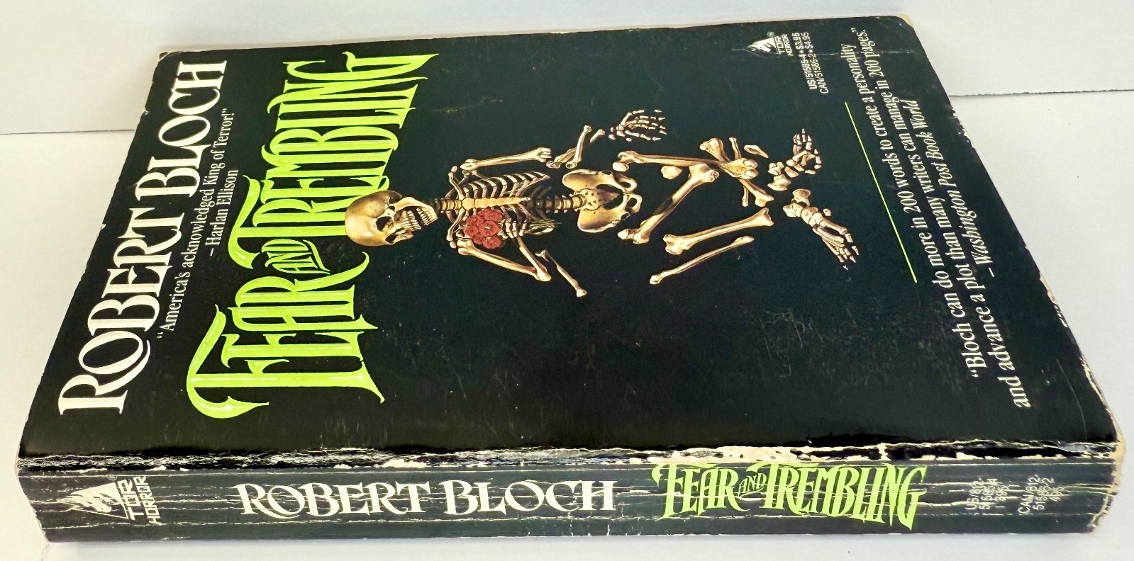 Fear and Trembling by Robert Bloch 1989 First Edition Paperback Tor