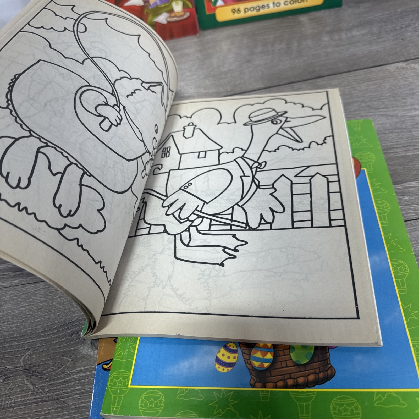 Vintage 90s Coloring Book Lot Of 5 Landoll’s Jumbo, Kappa, Paradise,Random 1990s