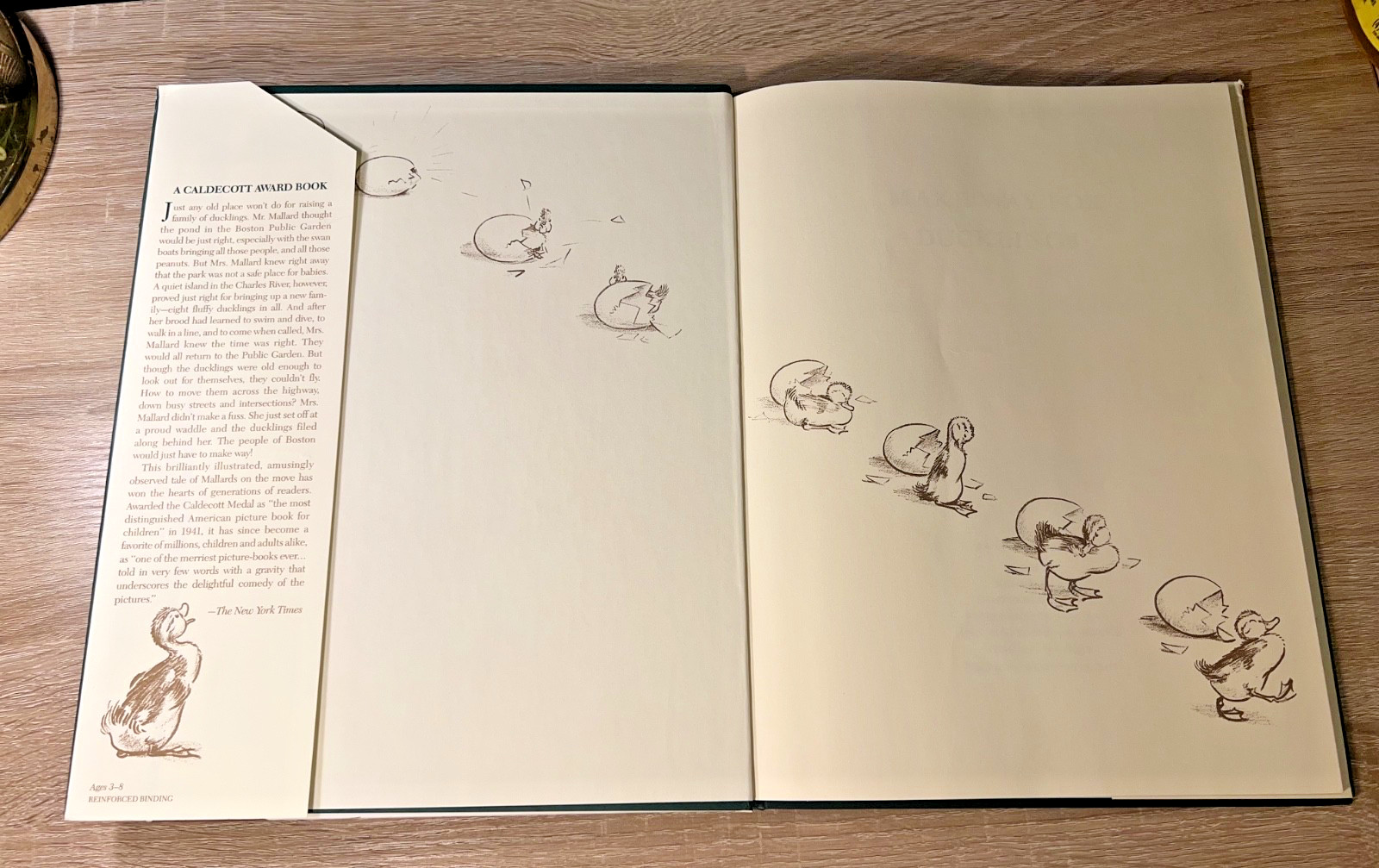 Make Way for Ducklings Robert McCloskey Hardcover Book 1941 Modern Reprint