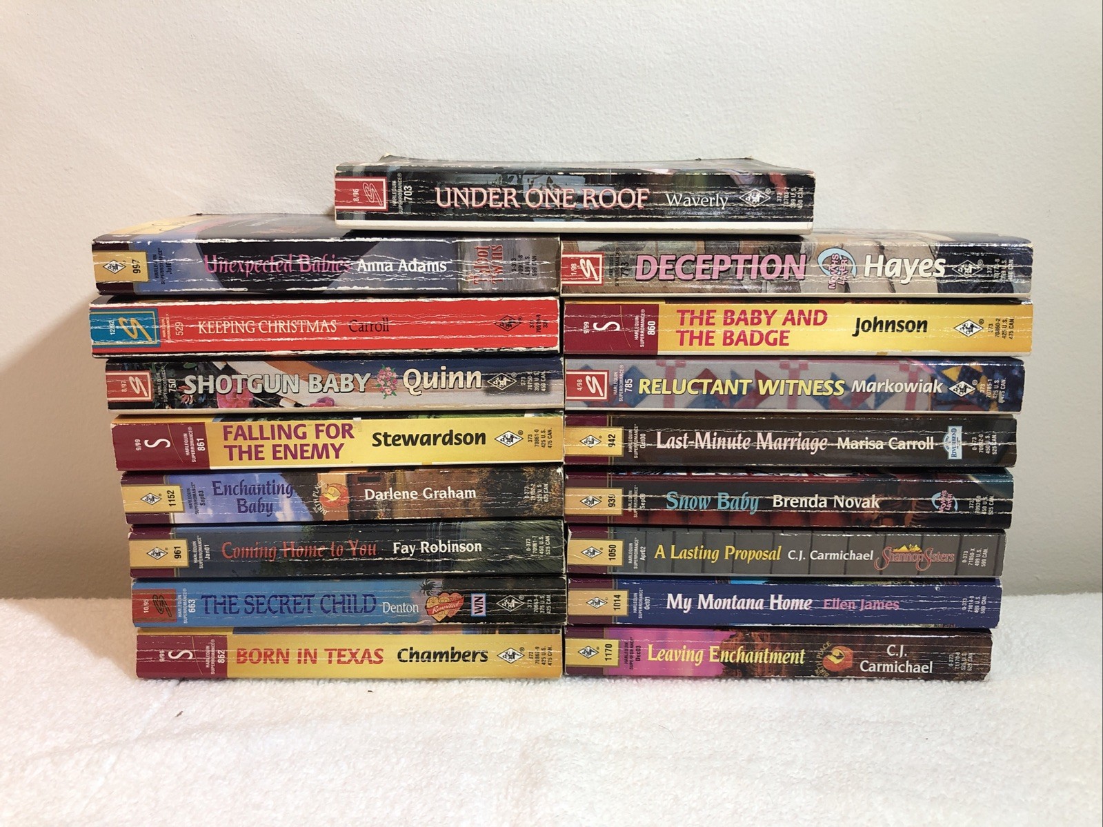 Vtg Lot of 17 Mixed Harlequin Super-Romance Novel Paperbacks From 1990s / 2000s