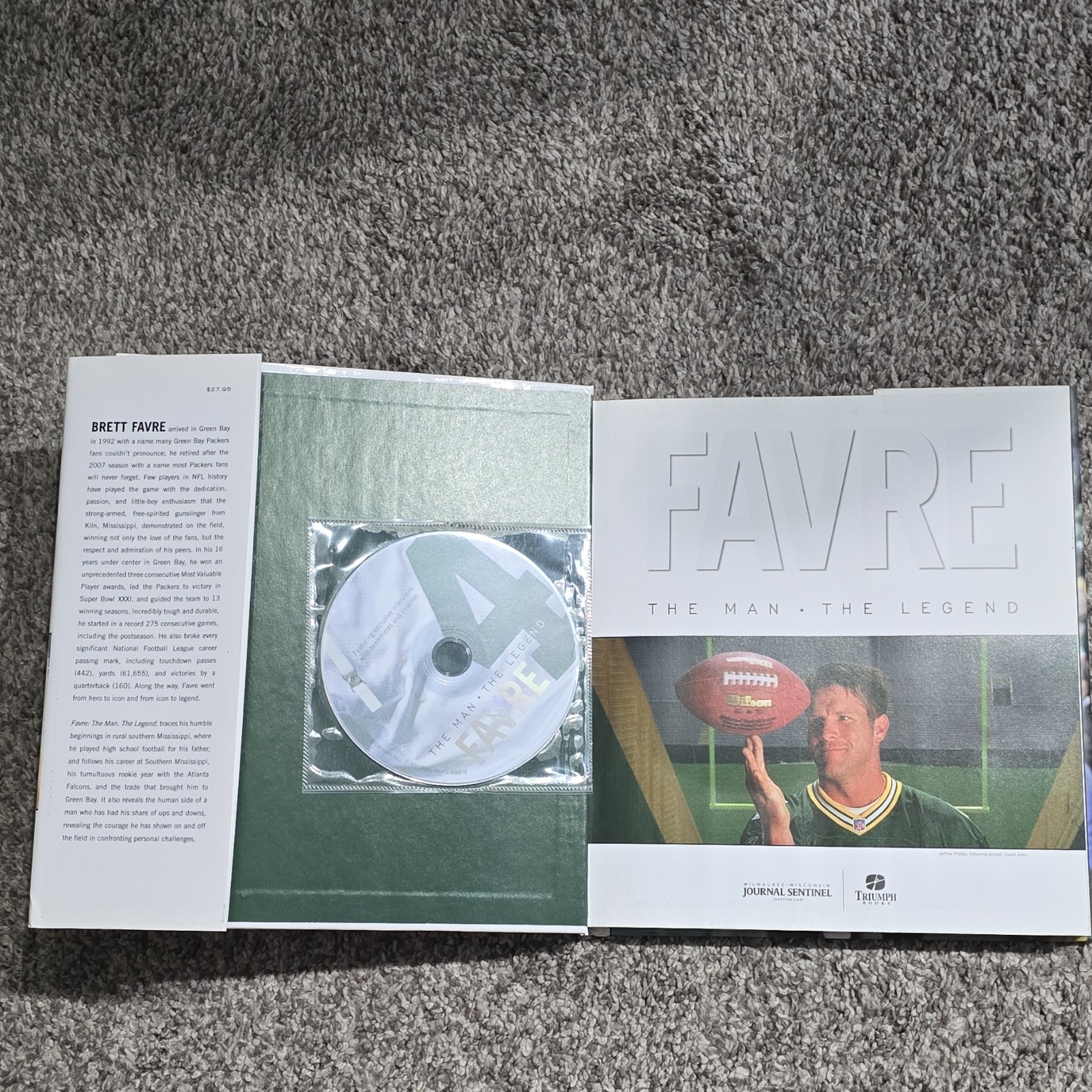 Triumph Books Favre: The Man. The Legend Hardcover Illustrated + CD 2008