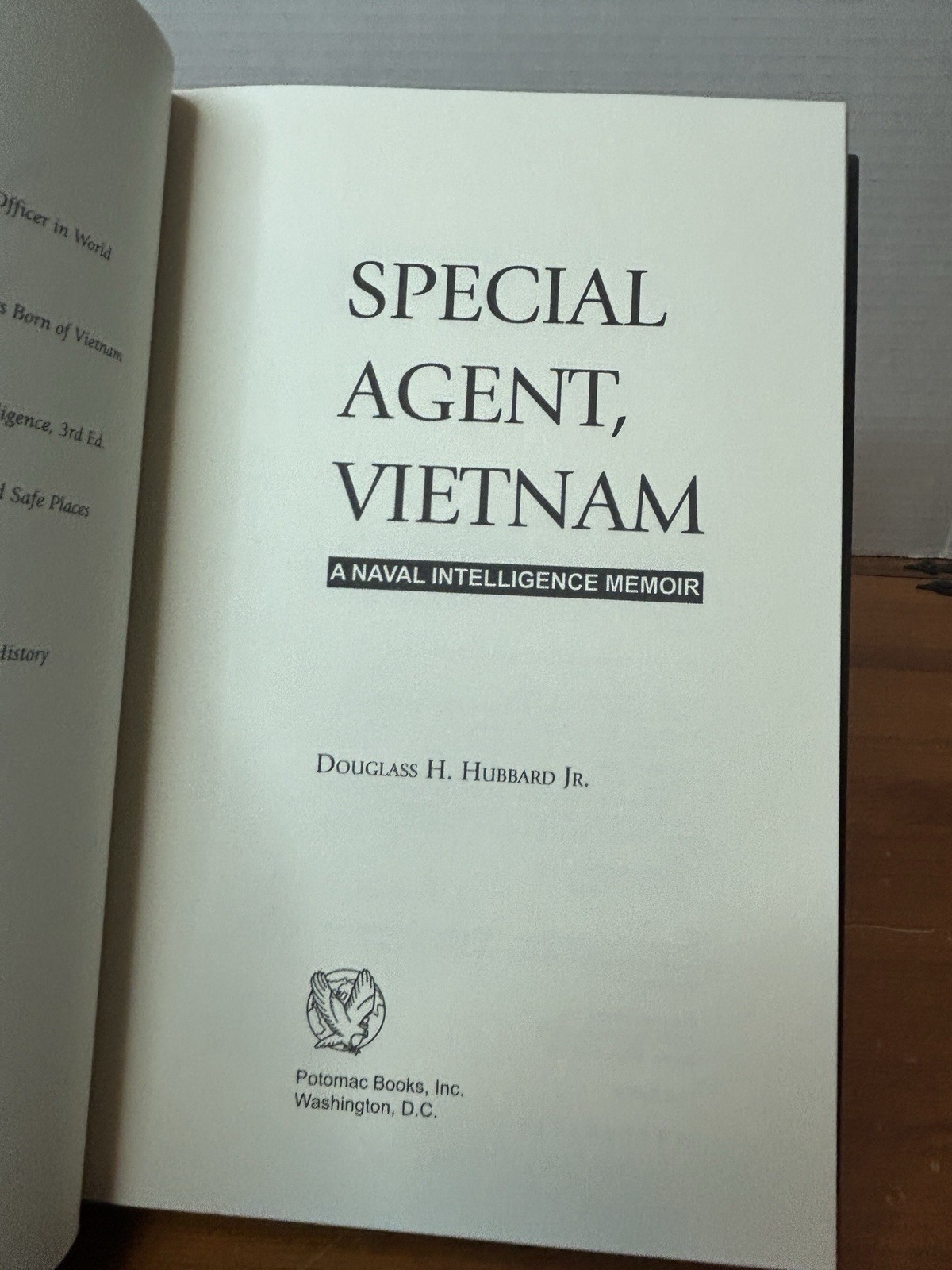 Special Agent, Vietnam : A Naval Intelligence Memoir by Douglass H. Hubbard…