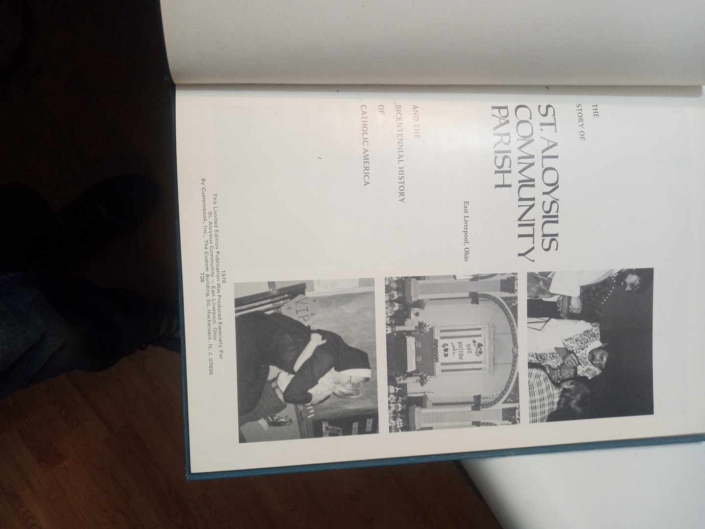 Vintage: St Aloysius Community Parish Book (HC 1976 53 pages) East Liverpool