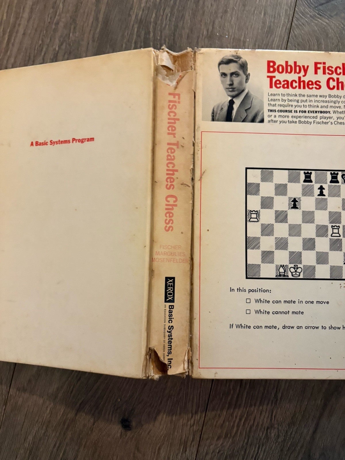 BOBBY FISCHER TEACHES CHESS (1966) Stated 1st Printing