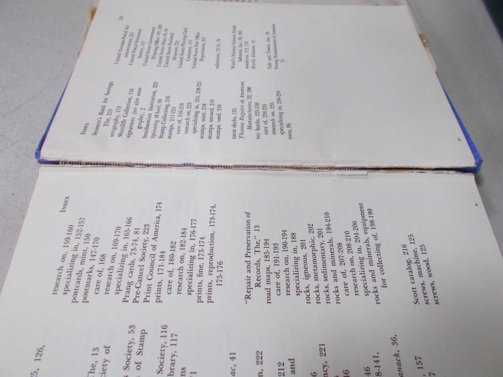 * HOBBY COLLECTIONS A-Z By ROSLYN W.SALNY 1965 Hardcover Dust Jacket Ex-library
