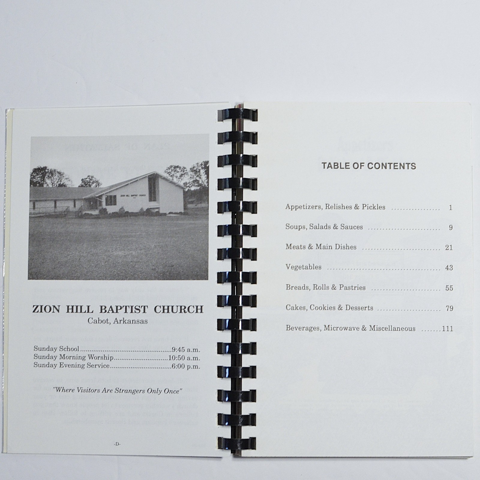 Cookbook Heavenly Dishes Zion Hill Baptist Church Cabot Arkansas 116 pages
