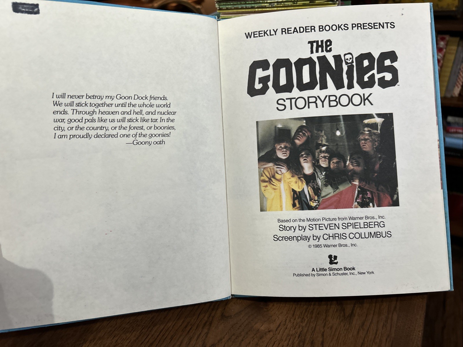 The Goonies Storybook 1985 Vintage Hardcover Book Matte Cover