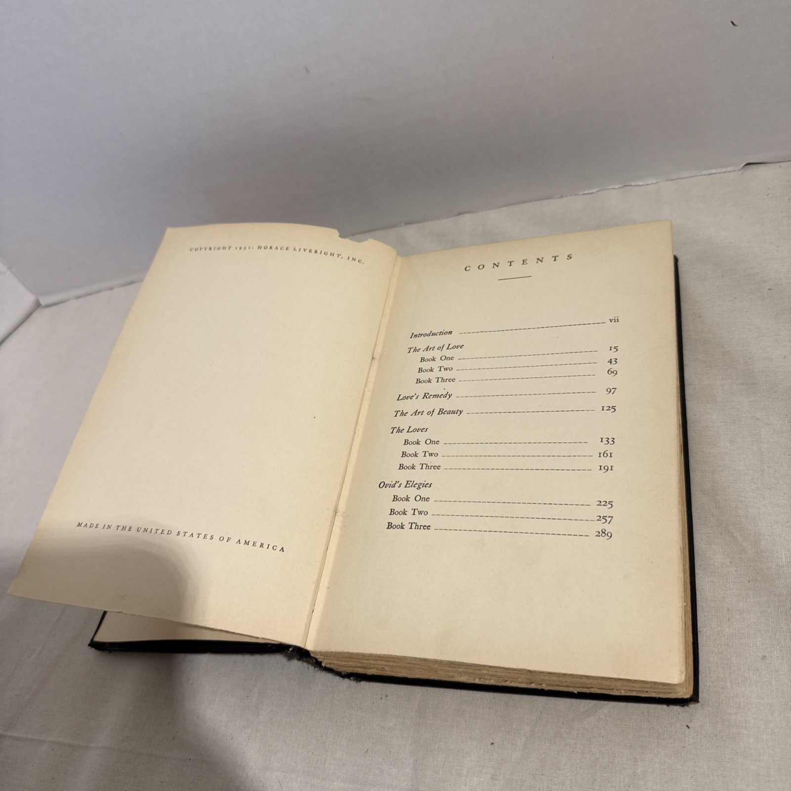 Art of Love Ovid Black and Gold Edition Liveright 1931