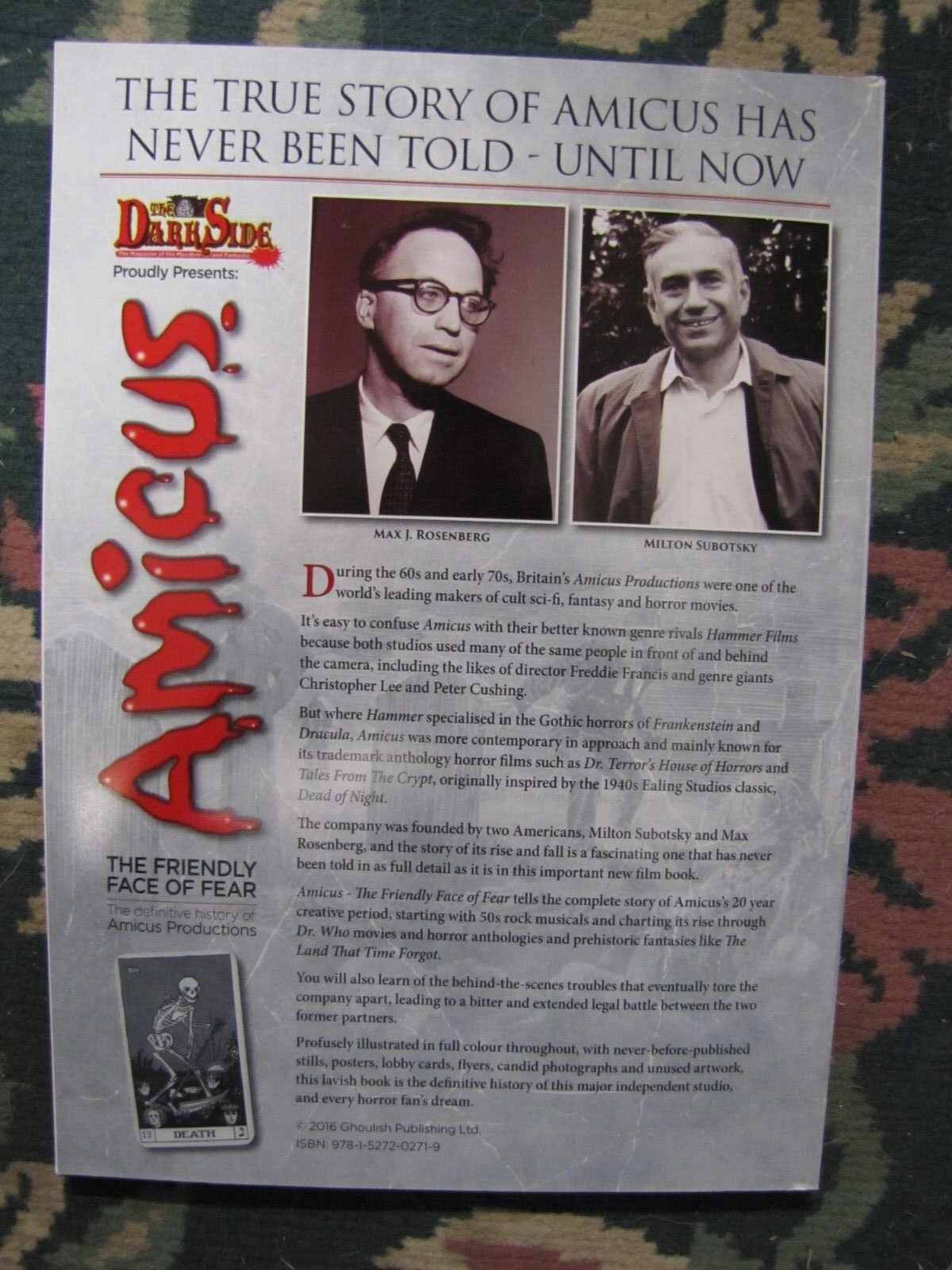Amicus–The Friendly Face Of Fear by Allan Byrce Brand new pb