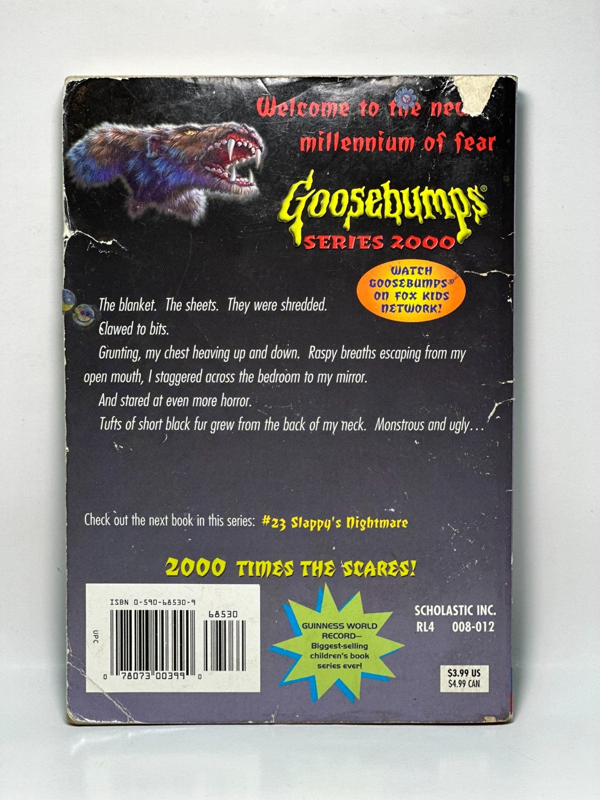1st Print #22 Full Moon Fever Goosebumps Series 2000 RL Stine Book – BARGAIN BIN