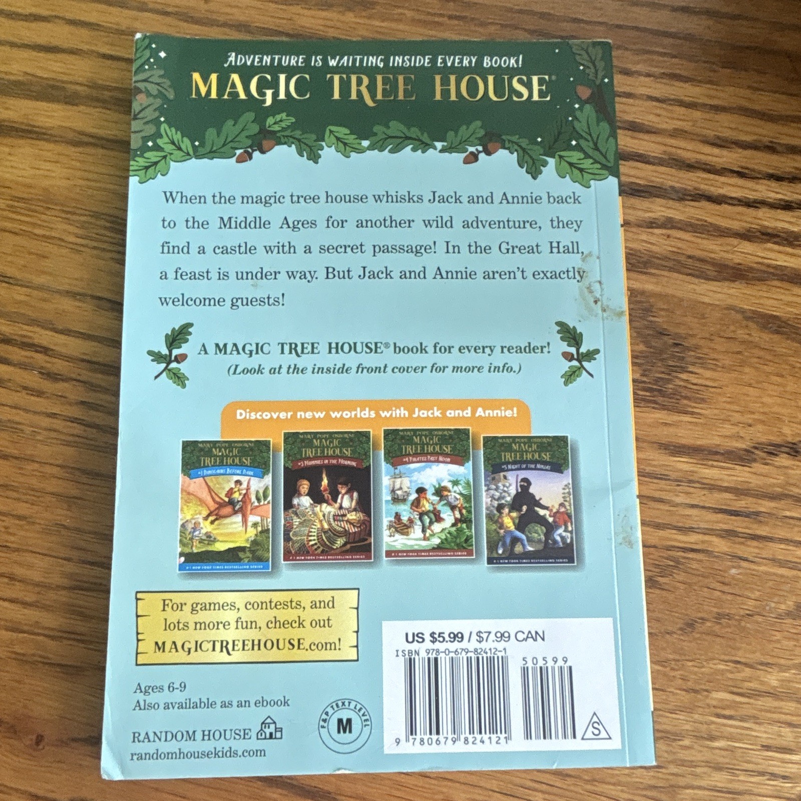 Mary Pope Osborne Magic Tree House #2 Knight at Dawn PB 1993 Illus Murdocca