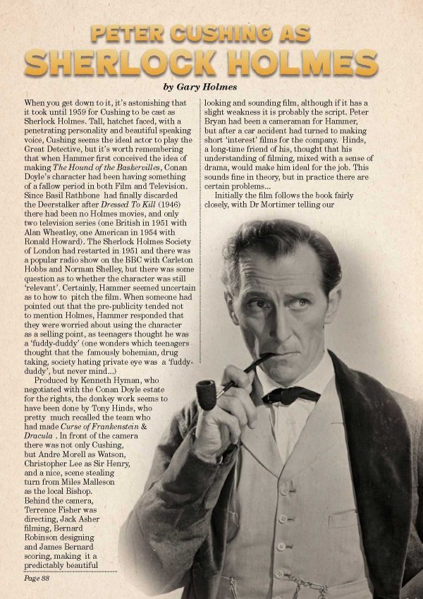 A Celebration of Peter Cushing – 296 page Softcover / Movies of peter cushing