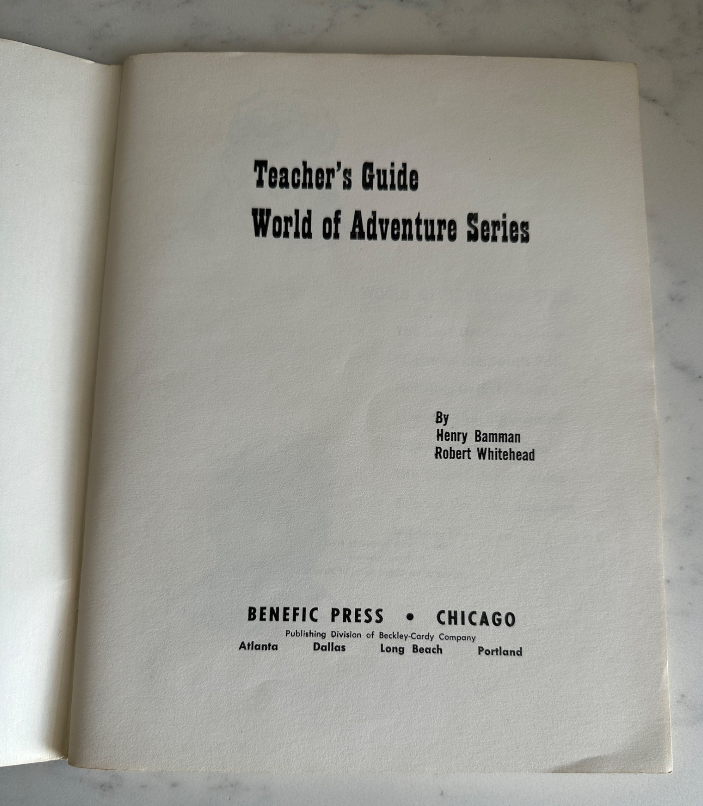 Vintage 1965 Teacher’s Guide World of Adventure Series ~ Benefic Press