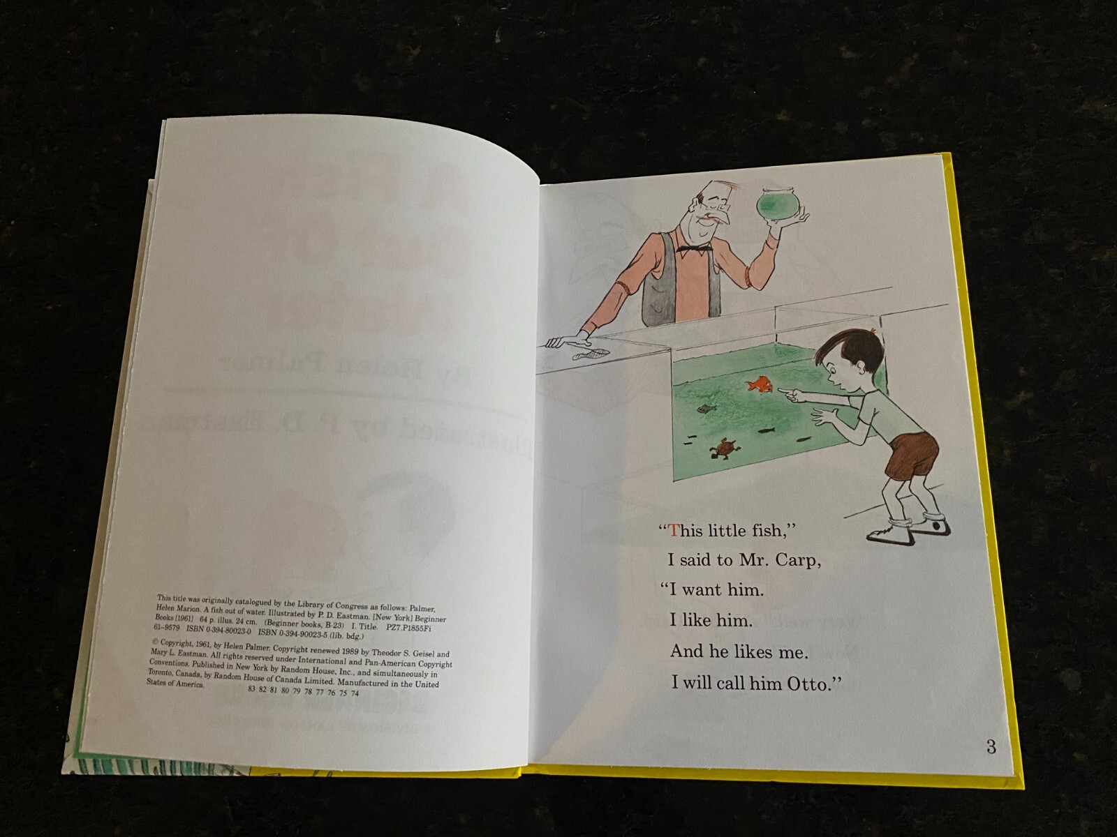 A Fish out of Water P.D. Eastman beginner hardcover Book Dr. Seuss 6.75″x9.25″